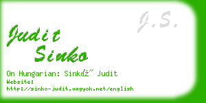 judit sinko business card